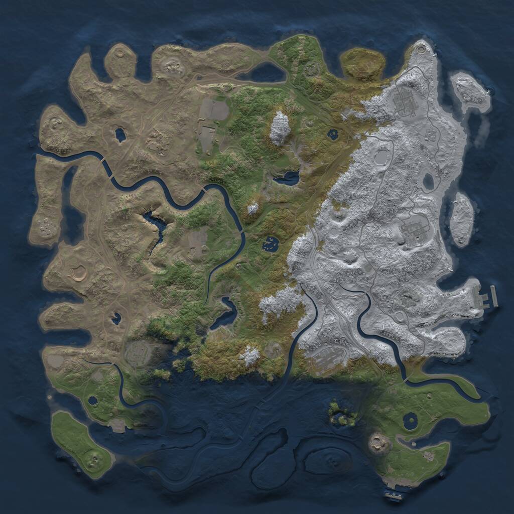 Rust Map: Procedural Map, Size: 4750, Seed: 675879, 17 Monuments