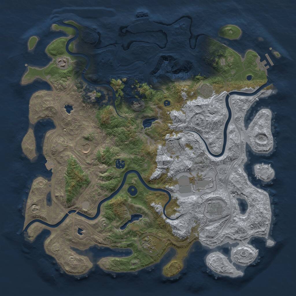 Rust Map: Procedural Map, Size: 4500, Seed: 176165, 15 Monuments