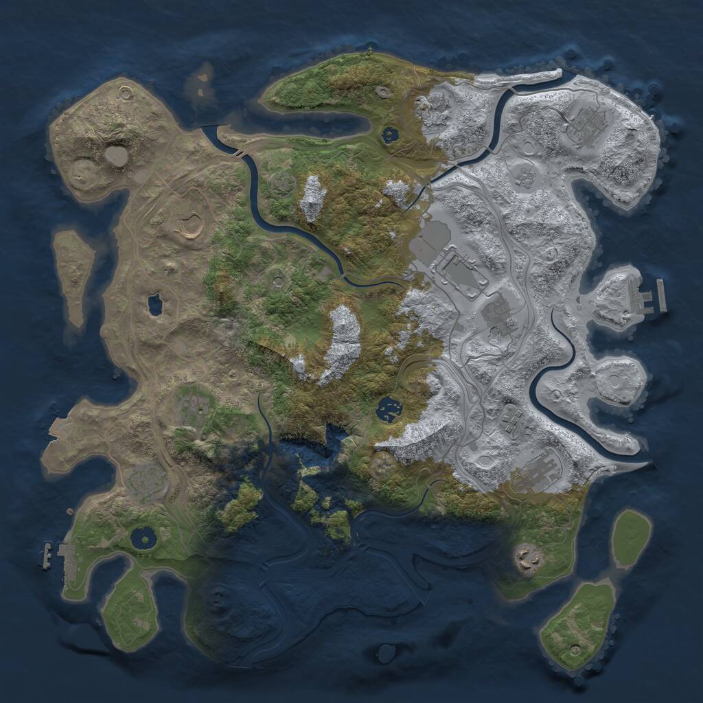 Rust Map: Procedural Map, Size: 4250, Seed: 1644326221, 17 Monuments