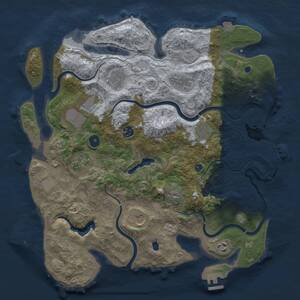 Thumbnail Rust Map: Procedural Map, Size: 4000, Seed: 996691305, 15 Monuments
