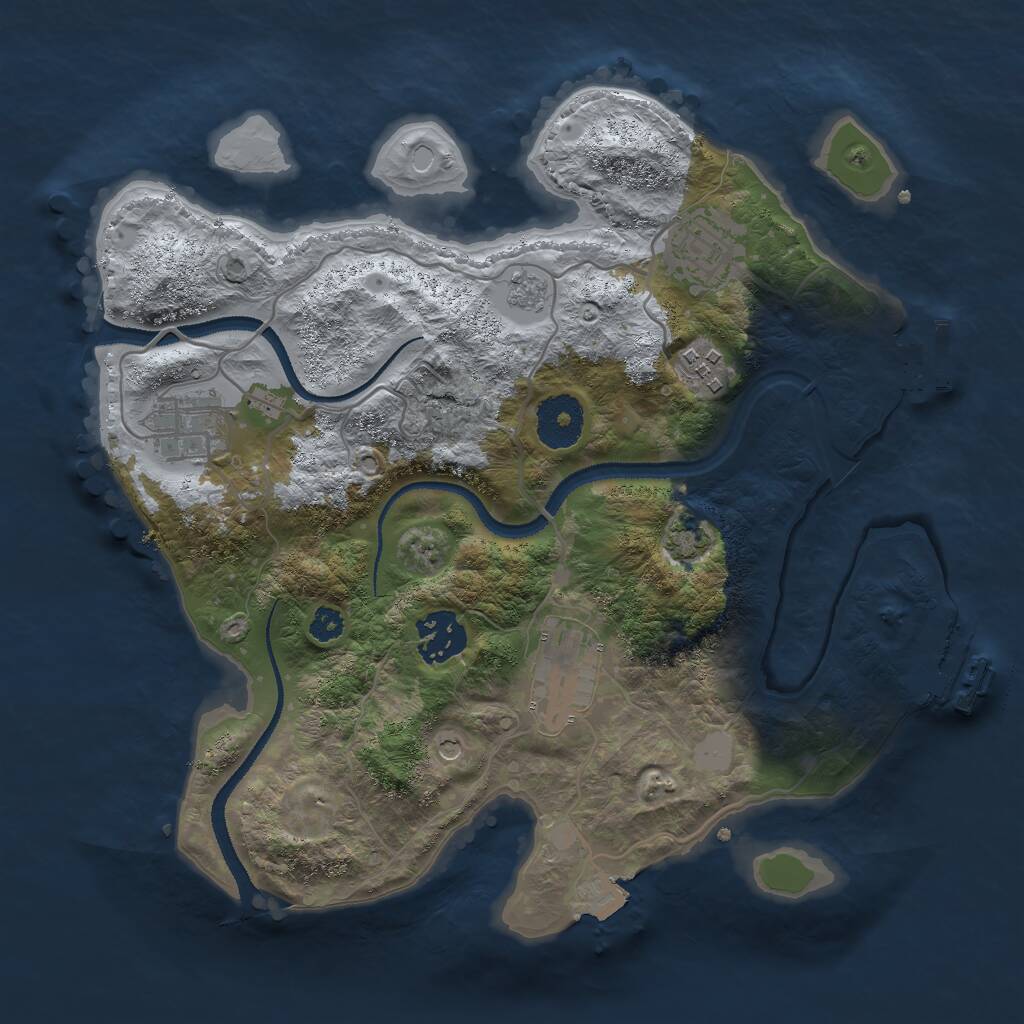 Rust Map: Procedural Map, Size: 3000, Seed: 18092026, 11 Monuments