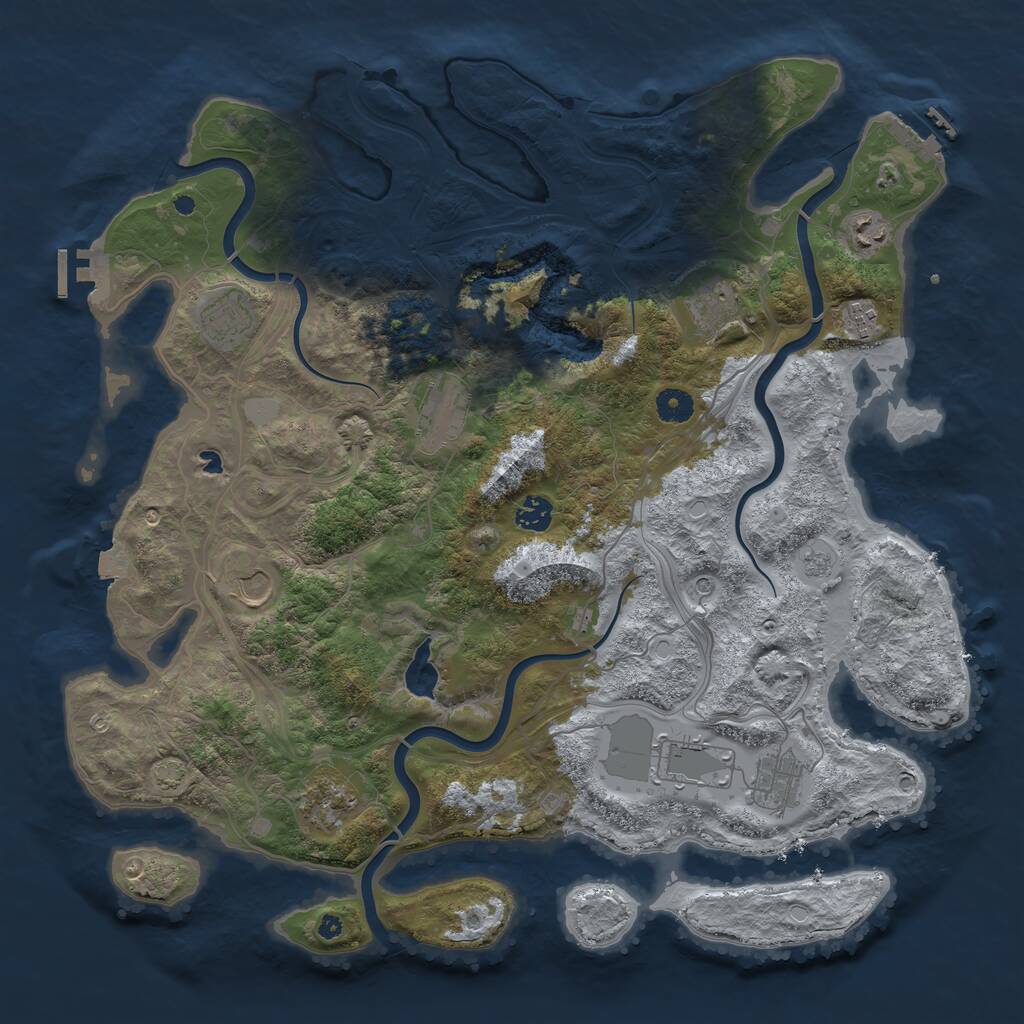 Rust Map: Procedural Map, Size: 4250, Seed: 1314448876, 16 Monuments