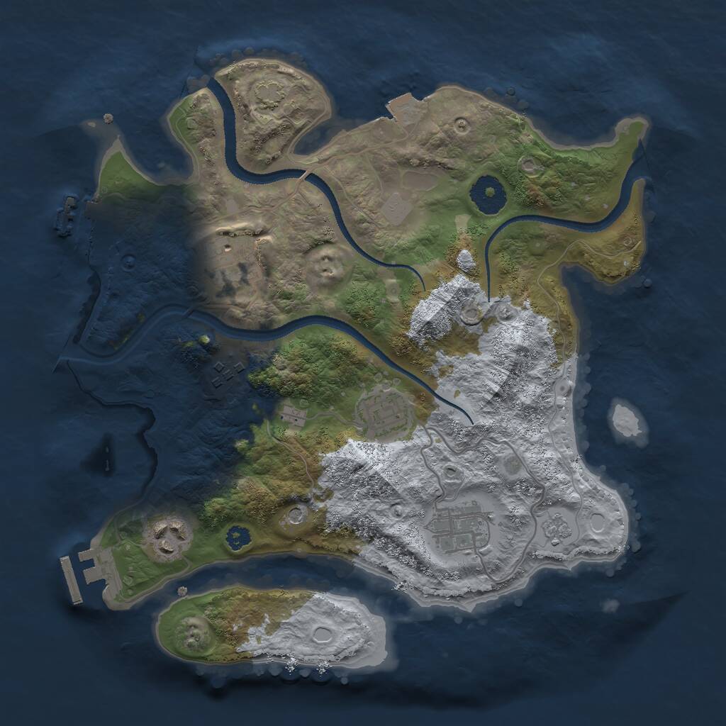 Rust Map: Procedural Map, Size: 3000, Seed: 762093165, 11 Monuments