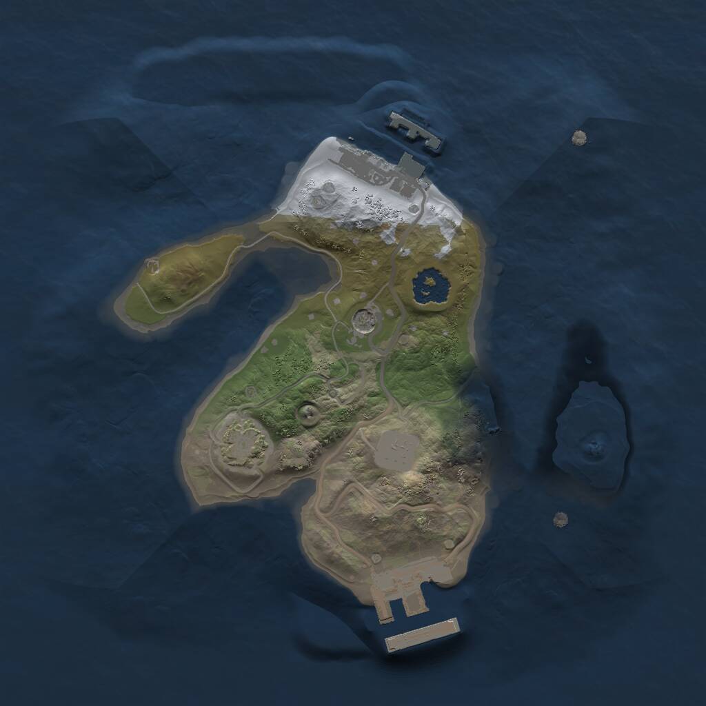 Rust Map: Procedural Map, Size: 1900, Seed: 35221741, 5 Monuments