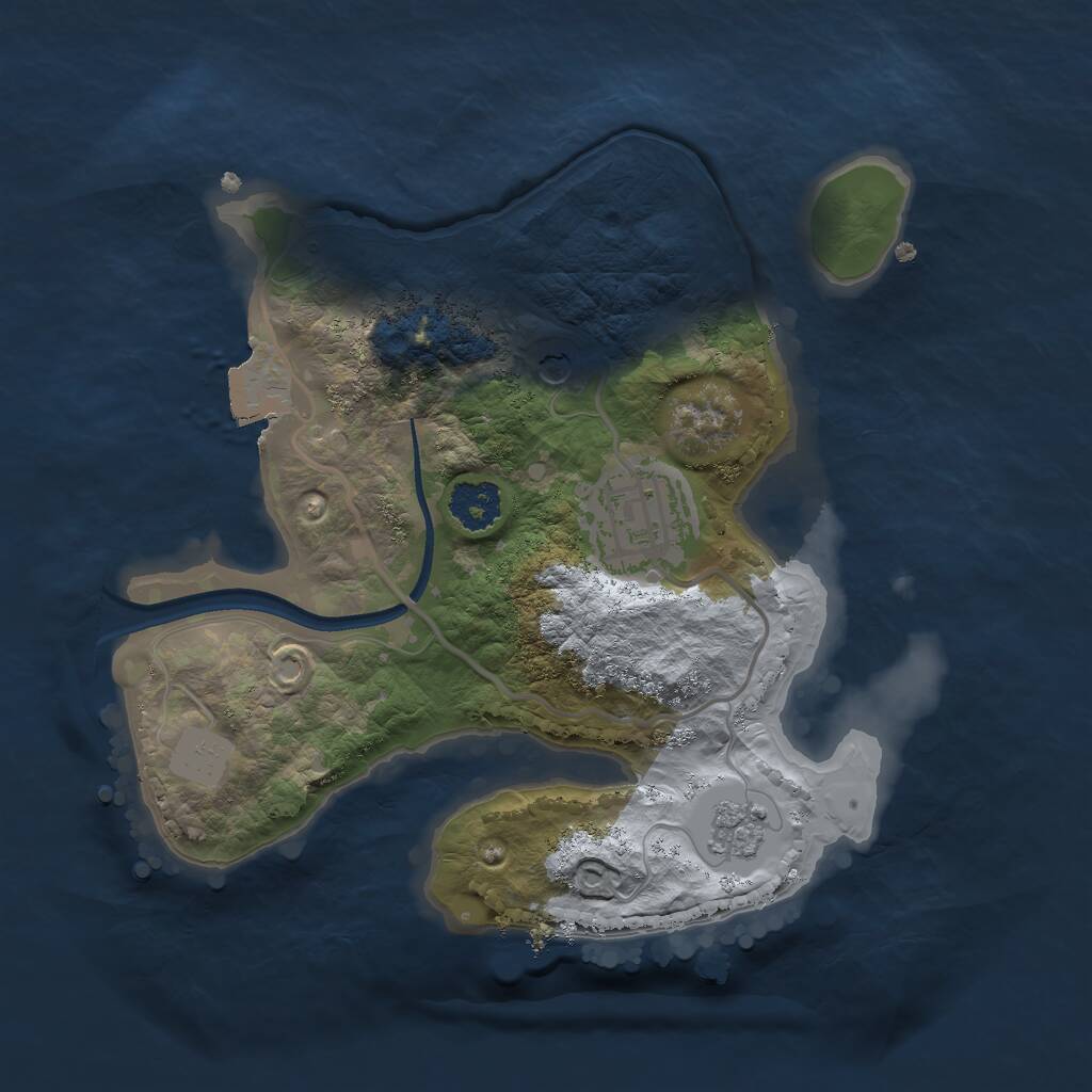 Rust Map: Procedural Map, Size: 2150, Seed: 19, 4 Monuments