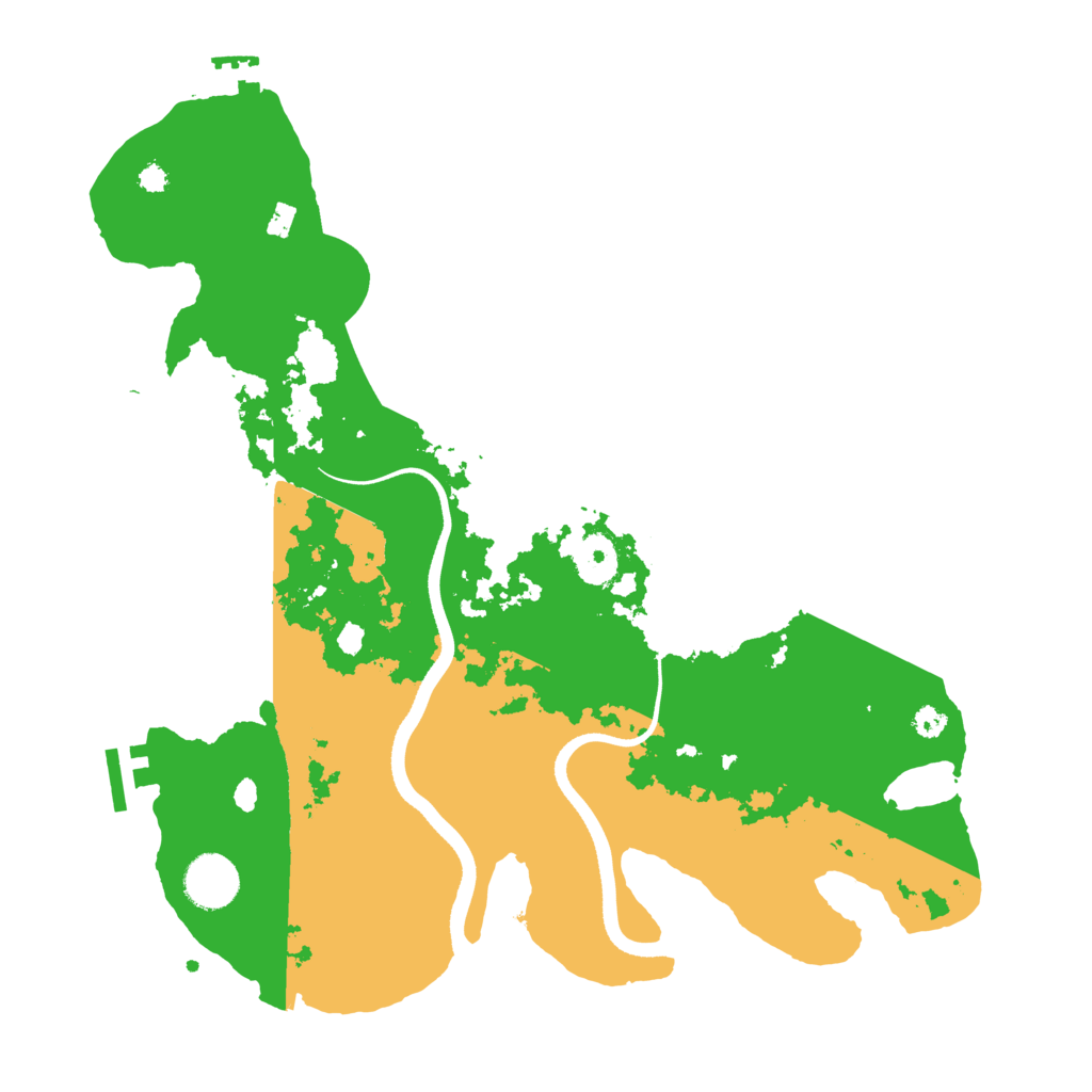 Biome Rust Map: Procedural Map, Size: 3500, Seed: 195652