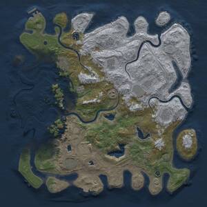 Thumbnail Rust Map: Procedural Map, Size: 4500, Seed: 87871333, 18 Monuments