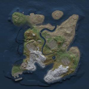Thumbnail Rust Map: Procedural Map, Size: 2500, Seed: 873191168, 7 Monuments