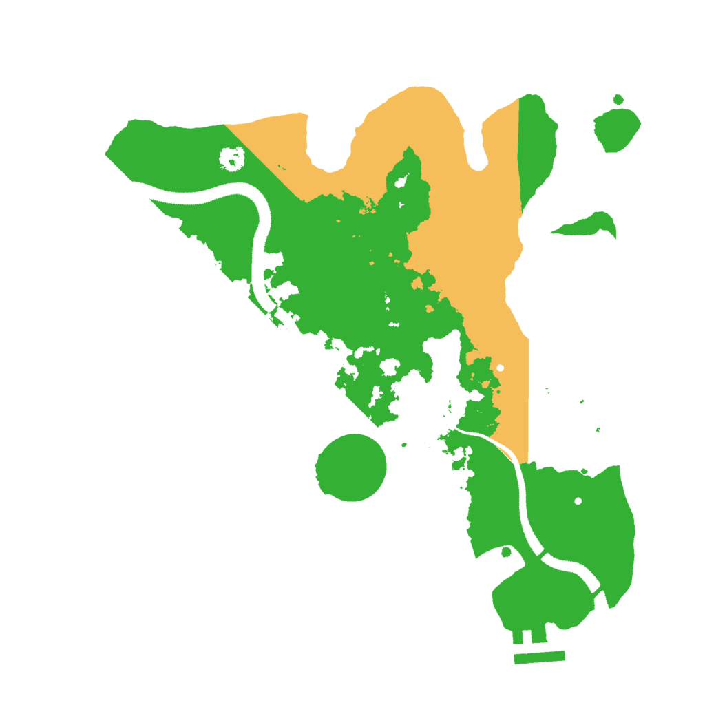 Biome Rust Map: Procedural Map, Size: 2800, Seed: 9999