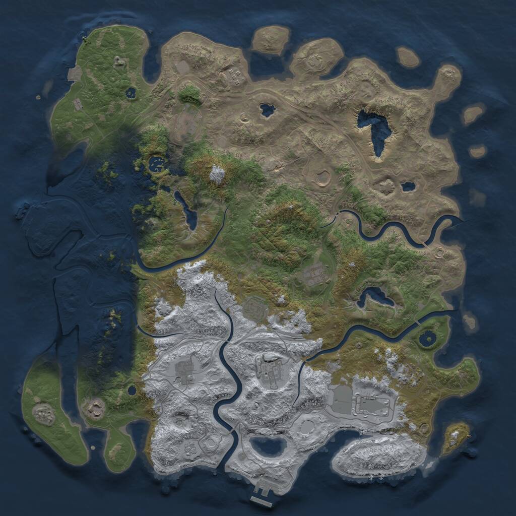 Rust Map: Procedural Map, Size: 4750, Seed: 937747, 17 Monuments