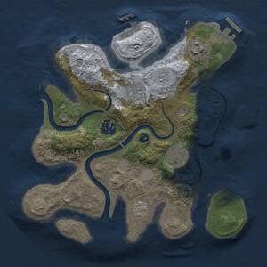 Thumbnail Rust Map: Procedural Map, Size: 2700, Seed: 1277610372, 11 Monuments