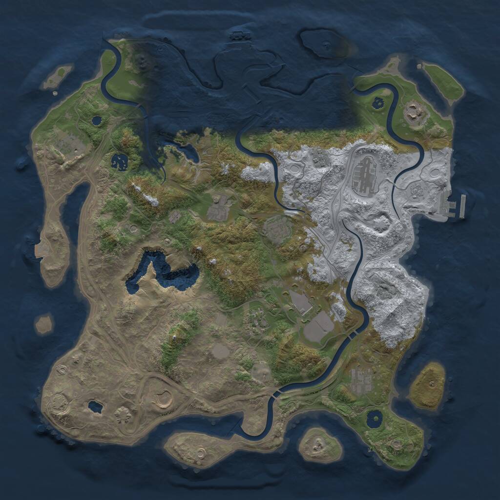 Rust Map: Procedural Map, Size: 4250, Seed: 9022026, 17 Monuments