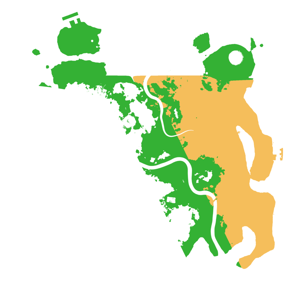 Biome Rust Map: Procedural Map, Size: 3700, Seed: 66885593