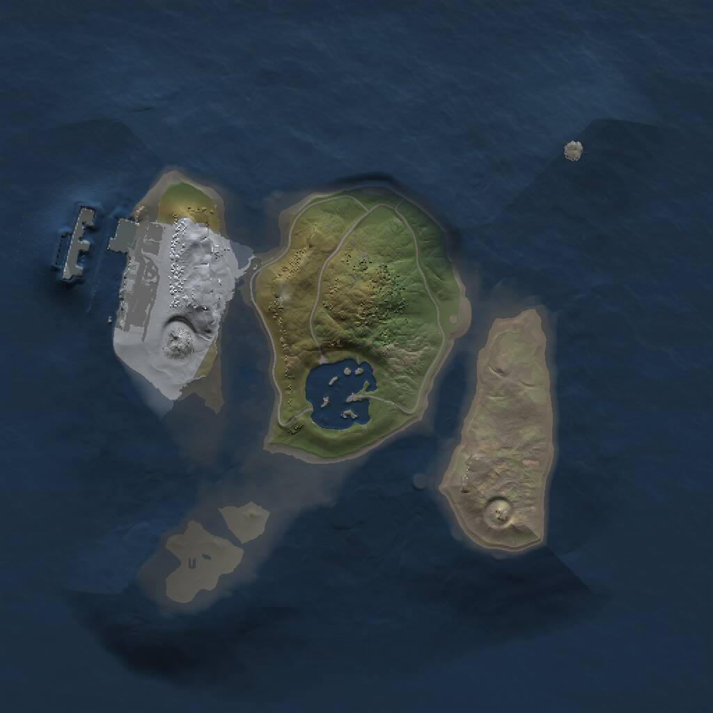 Rust Map: Procedural Map, Size: 1500, Seed: 333642405, 3 Monuments