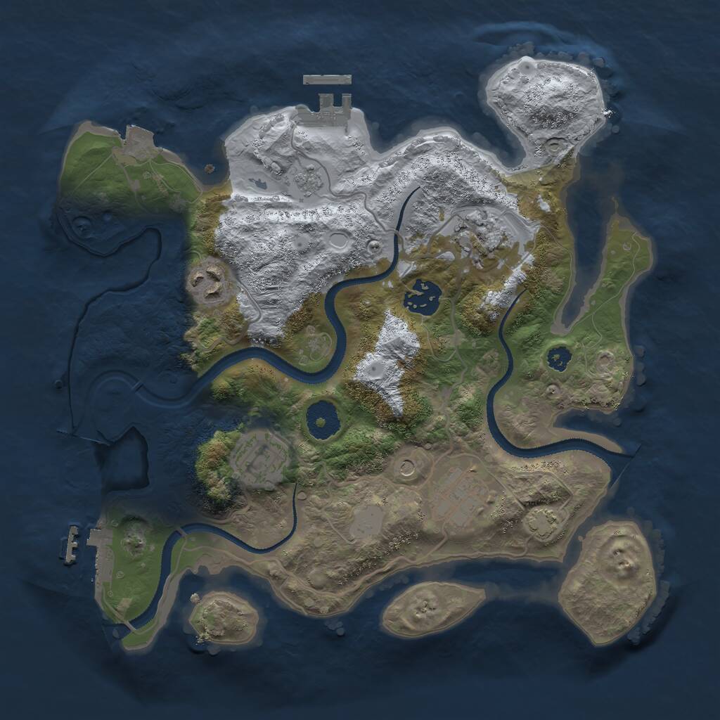Rust Map: Procedural Map, Size: 3000, Seed: 1611632108, 11 Monuments