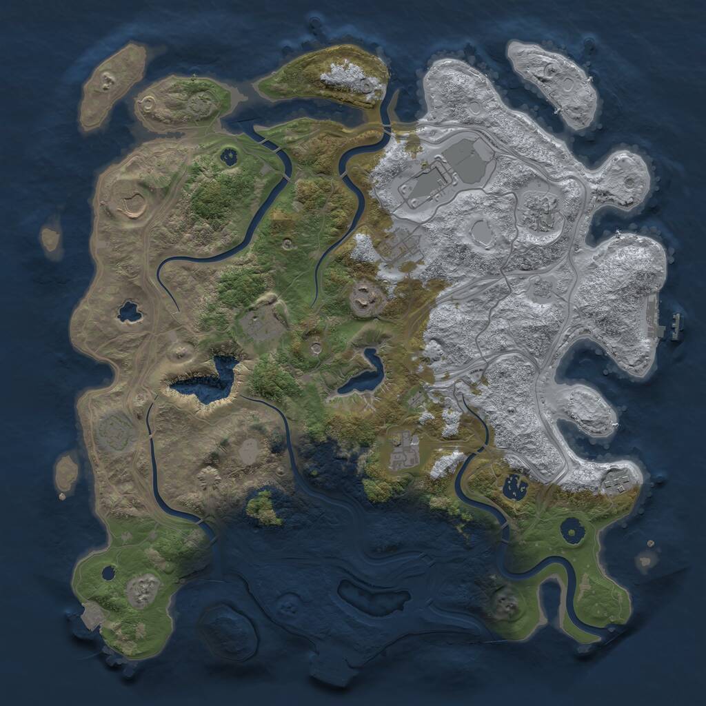 Rust Map: Procedural Map, Size: 4250, Seed: 253505, 16 Monuments