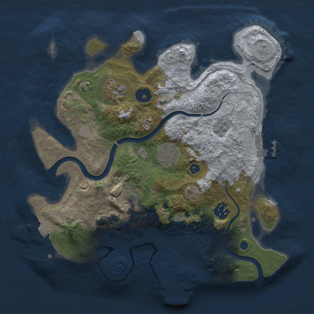 Rust Map: Procedural Map, Size: 3100, Seed: 929957, 11 Monuments