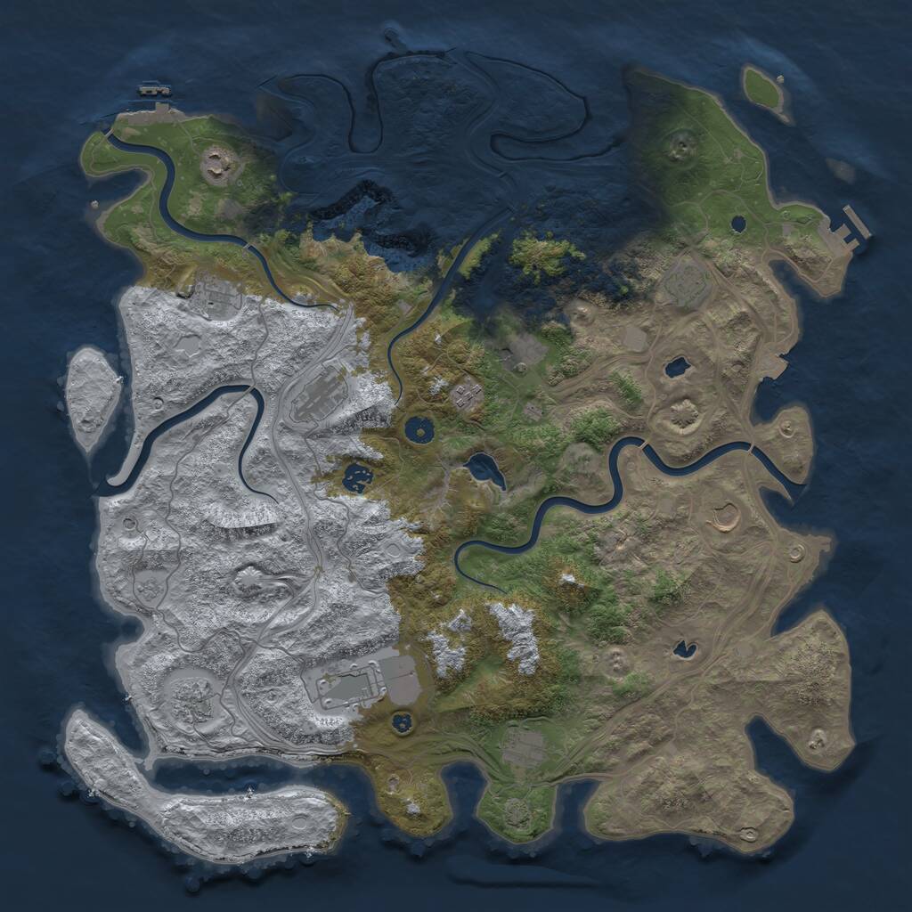 Rust Map: Procedural Map, Size: 4750, Seed: 983982334, 17 Monuments