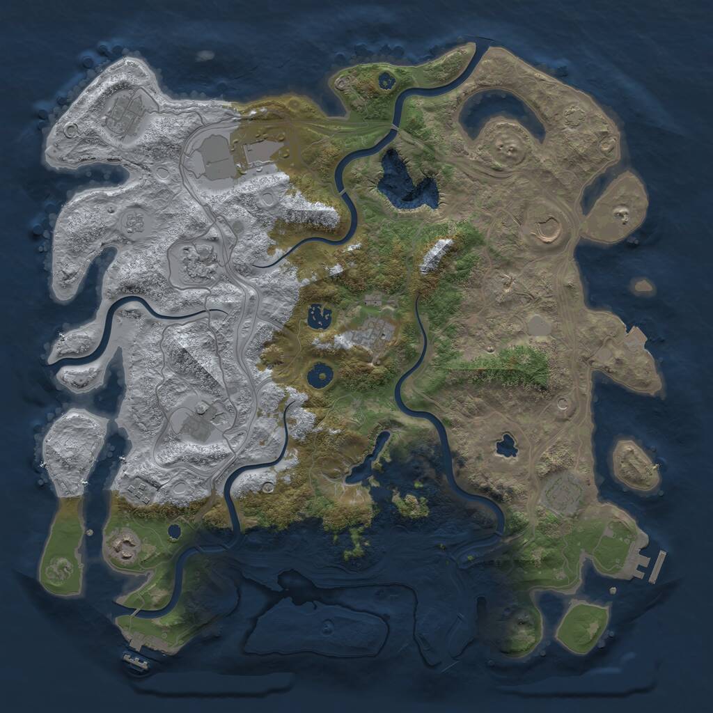 Rust Map: Procedural Map, Size: 4250, Seed: 157569, 16 Monuments