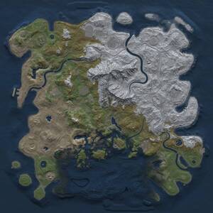 Thumbnail Rust Map: Procedural Map, Size: 5000, Seed: 1956602315, 17 Monuments