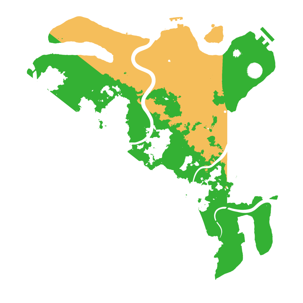 Biome Rust Map: Procedural Map, Size: 3500, Seed: 1334843102