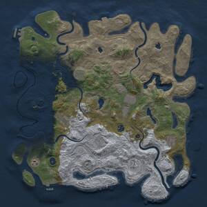 Thumbnail Rust Map: Procedural Map, Size: 4500, Seed: 711808975, 16 Monuments