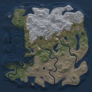 Thumbnail Rust Map: Procedural Map, Size: 4500, Seed: 138020313, 17 Monuments
