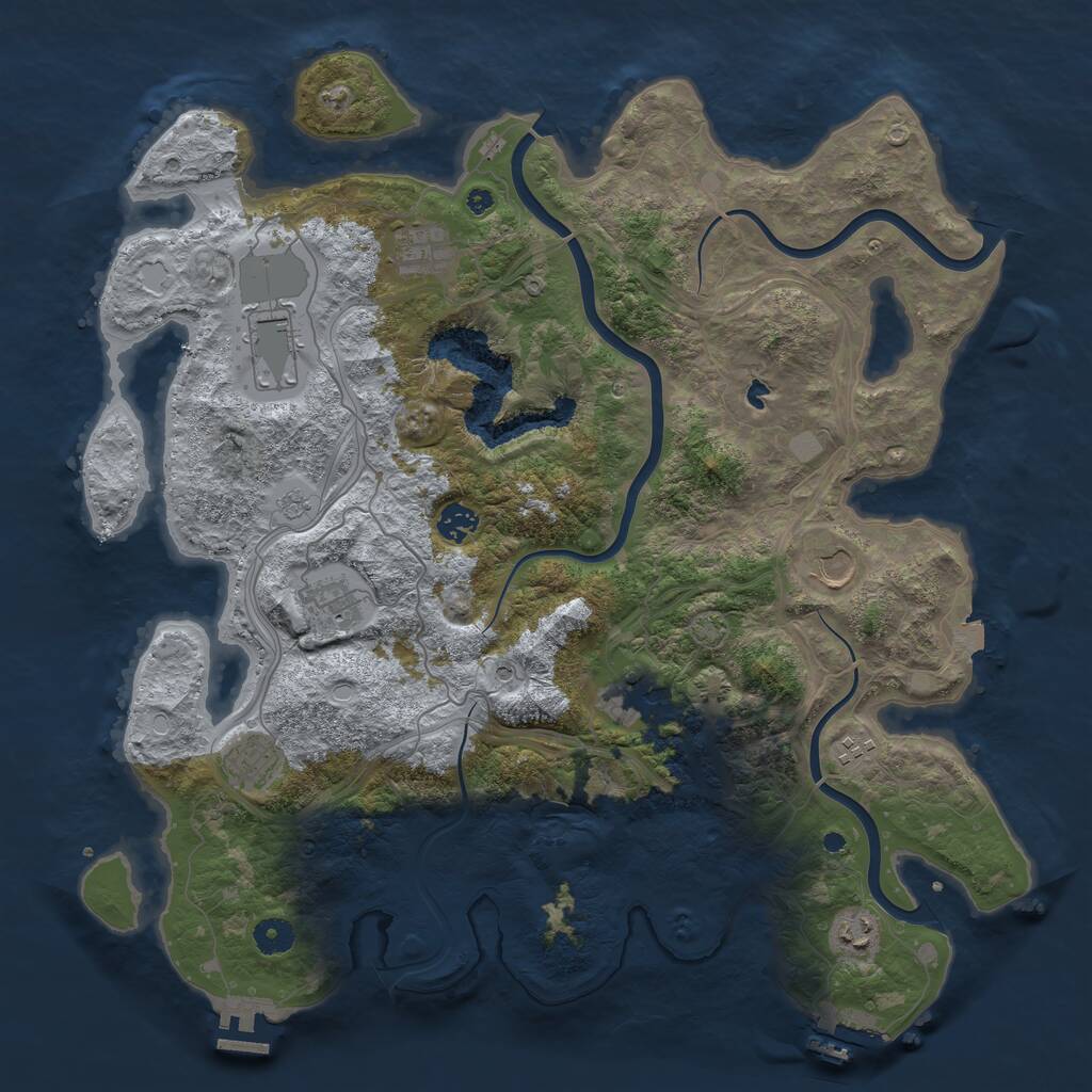 Rust Map: Procedural Map, Size: 4250, Seed: 389156, 15 Monuments