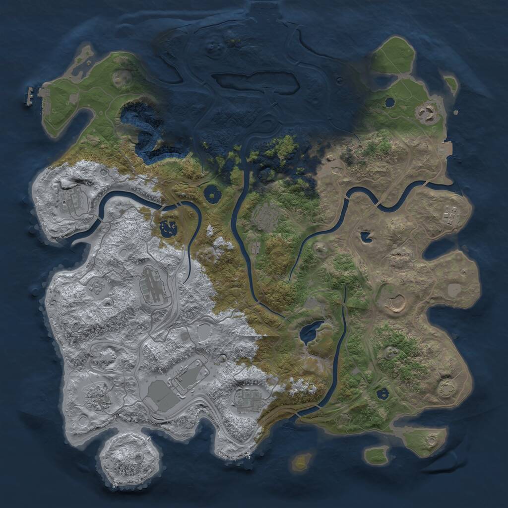 Rust Map: Procedural Map, Size: 4250, Seed: 930471, 17 Monuments