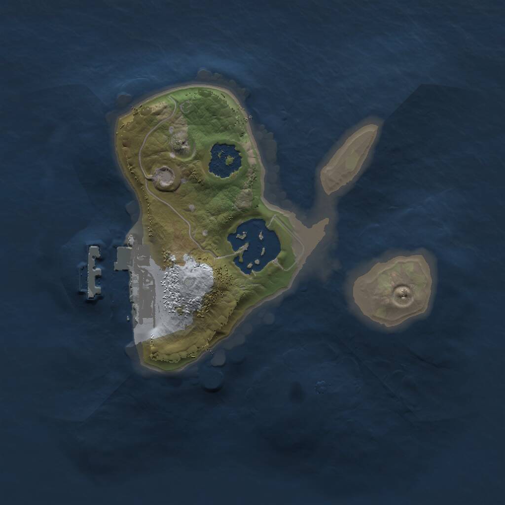 Rust Map: Procedural Map, Size: 1499, Seed: 123456, 3 Monuments