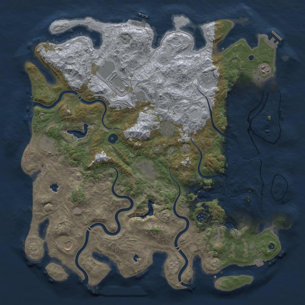 Rust Map: Procedural Map, Size: 4750, Seed: 162732, 16 Monuments