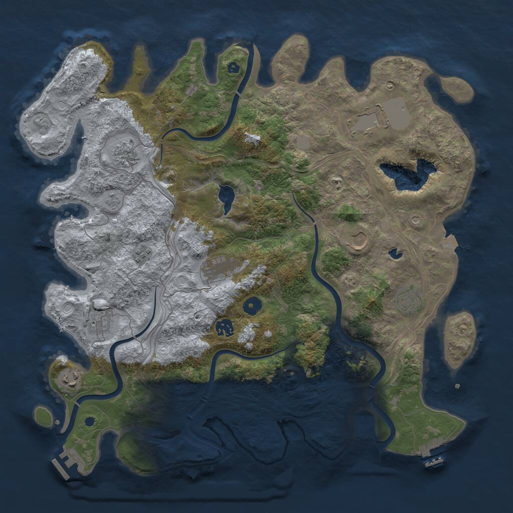 Rust Map: Procedural Map, Size: 4250, Seed: 549900, 15 Monuments