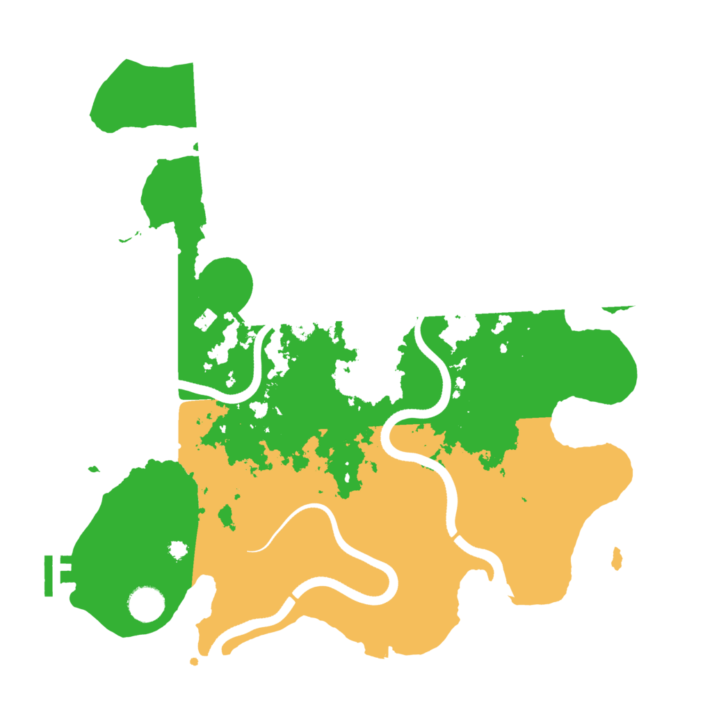 Biome Rust Map: Procedural Map, Size: 3500, Seed: 39350541