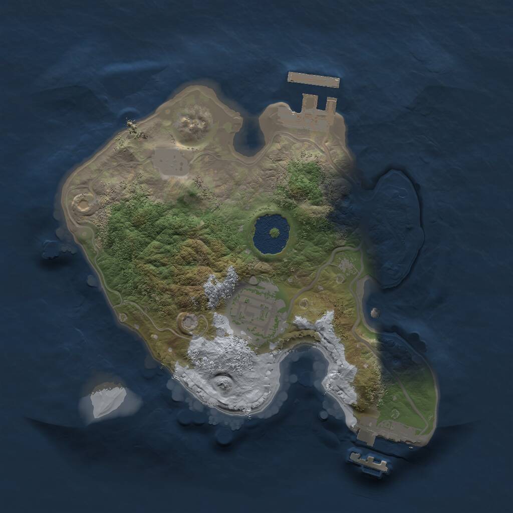 Rust Map: Procedural Map, Size: 2000, Seed: 23434234, 4 Monuments