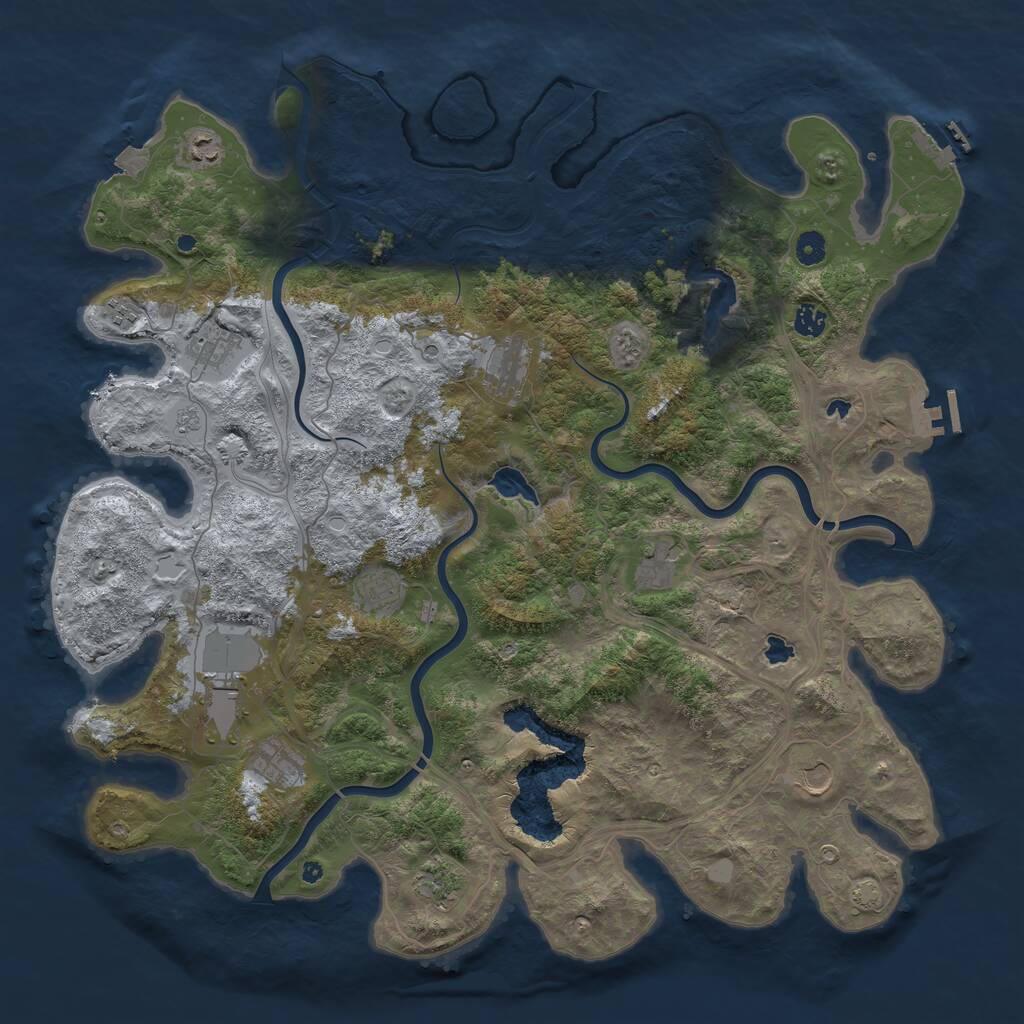 Rust Map: Procedural Map, Size: 4750, Seed: 538980, 17 Monuments