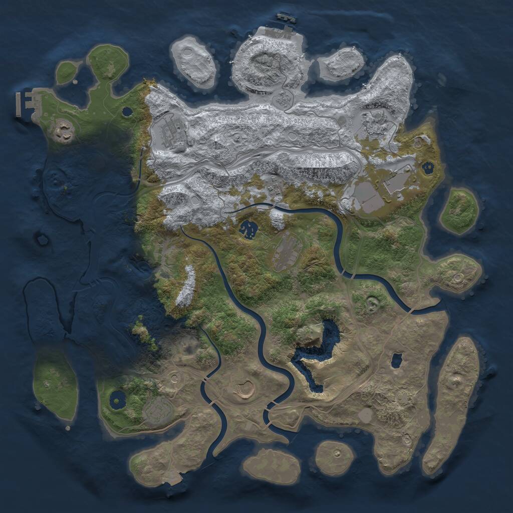 Rust Map: Procedural Map, Size: 4250, Seed: 377310, 15 Monuments