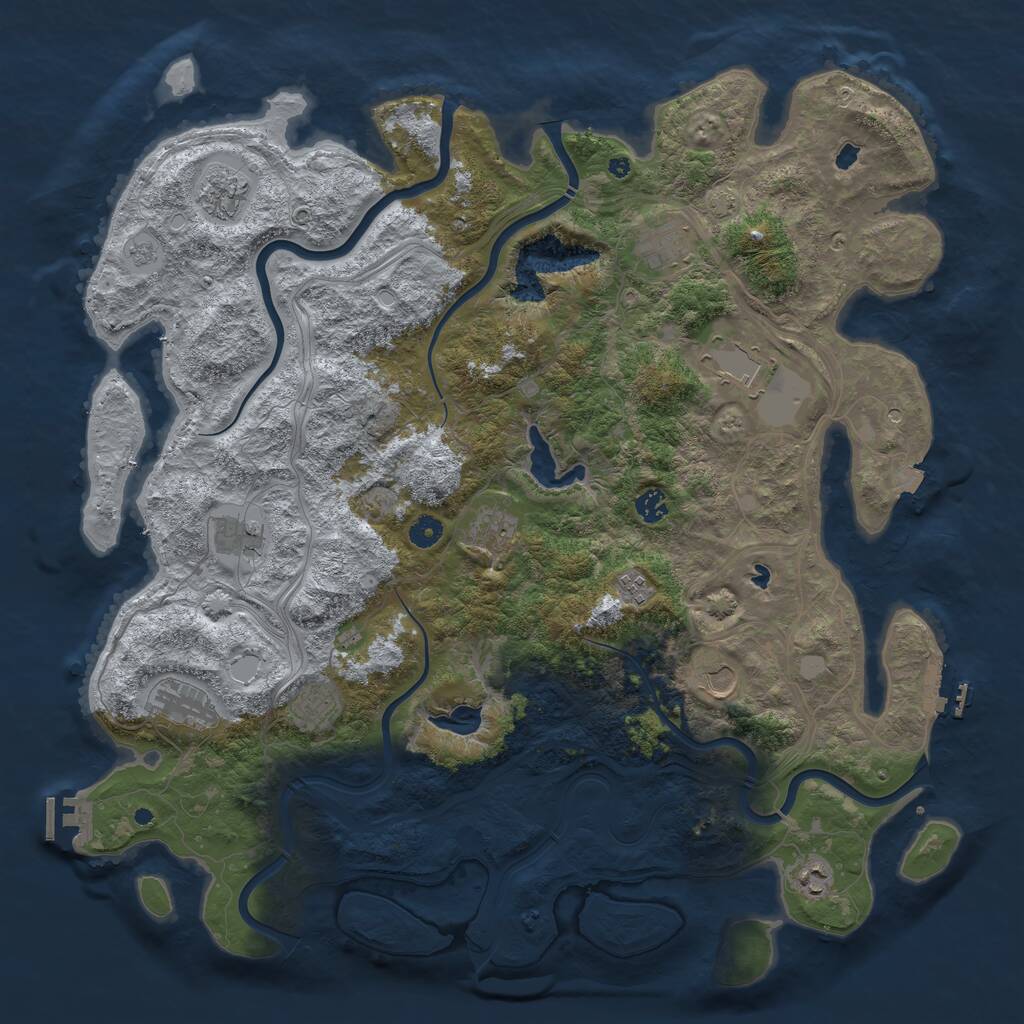 Rust Map: Procedural Map, Size: 4750, Seed: 1387569781, 17 Monuments