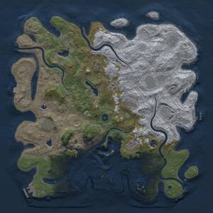 Thumbnail Rust Map: Procedural Map, Size: 4500, Seed: 1432535079, 17 Monuments