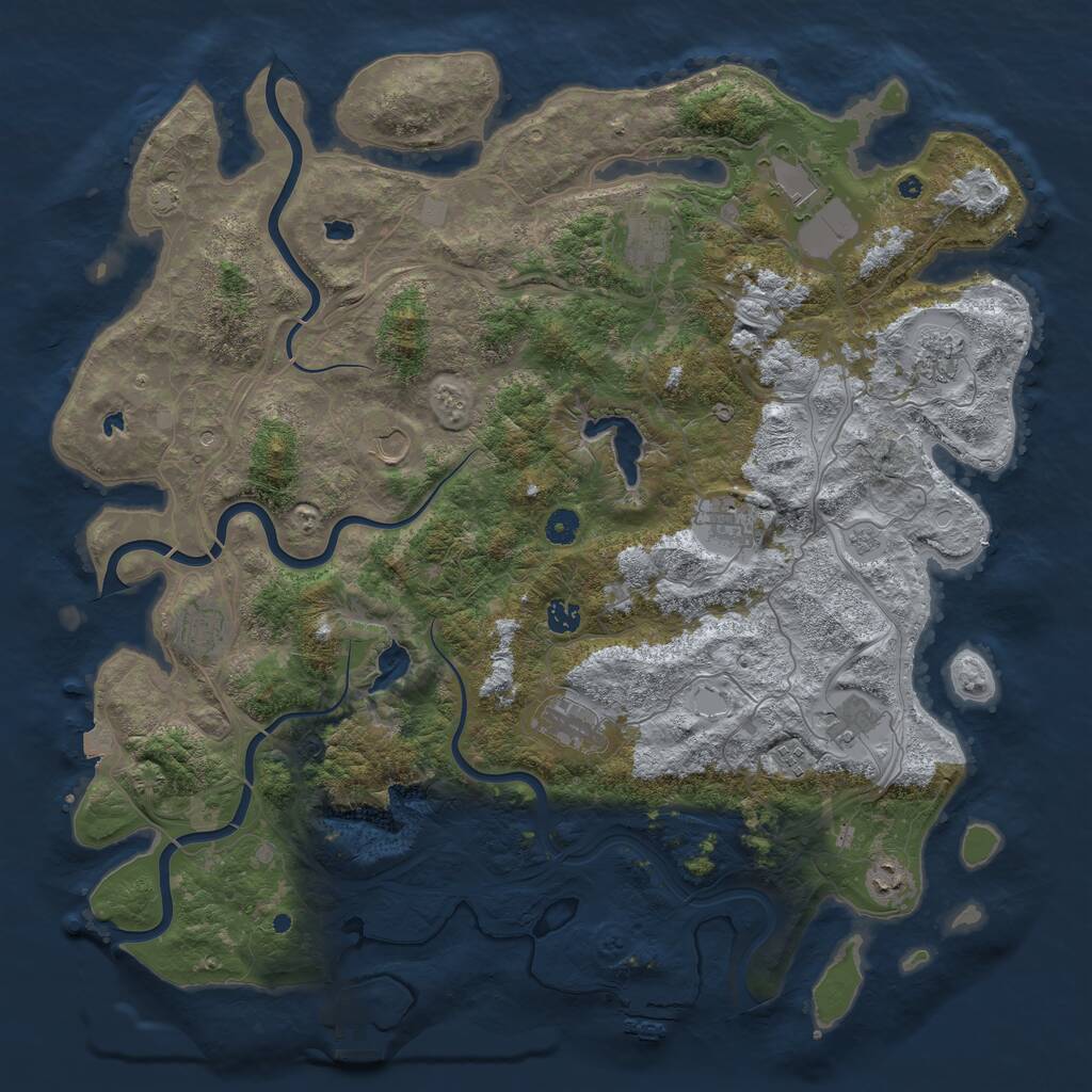 Rust Map: Procedural Map, Size: 4750, Seed: 157584, 17 Monuments