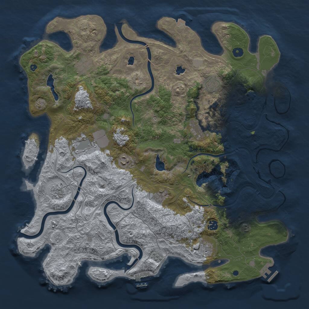 Rust Map: Procedural Map, Size: 4500, Seed: 1746174115, 16 Monuments