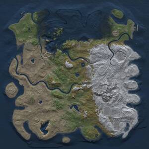 Thumbnail Rust Map: Procedural Map, Size: 5000, Seed: 317393, 18 Monuments