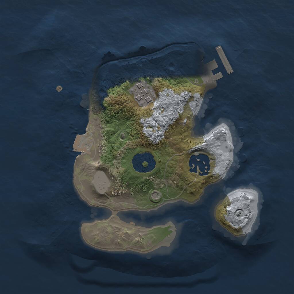 Rust Map: Procedural Map, Size: 2000, Seed: 63573251, 4 Monuments