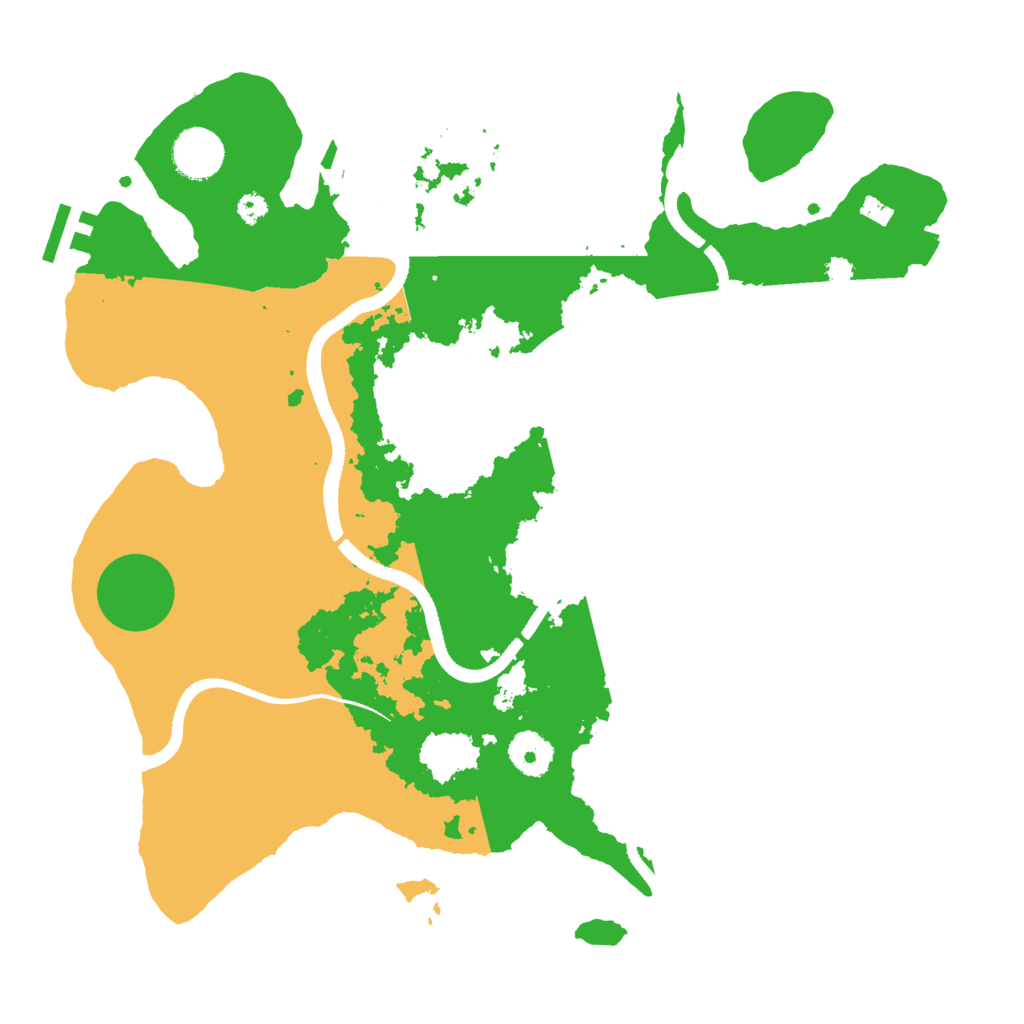 Biome Rust Map: Procedural Map, Size: 3500, Seed: 499134