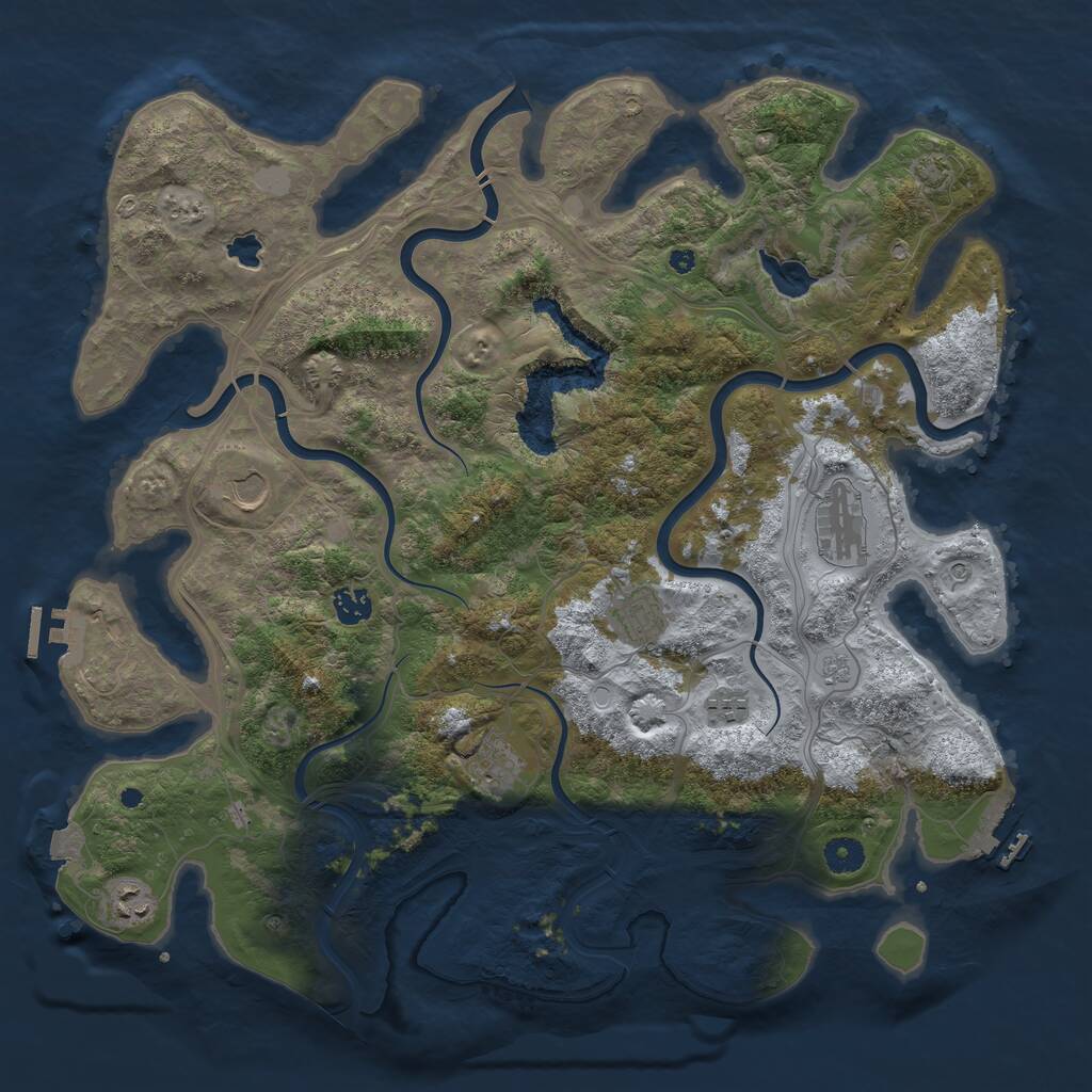 Rust Map: Procedural Map, Size: 4250, Seed: 1629590707, 13 Monuments