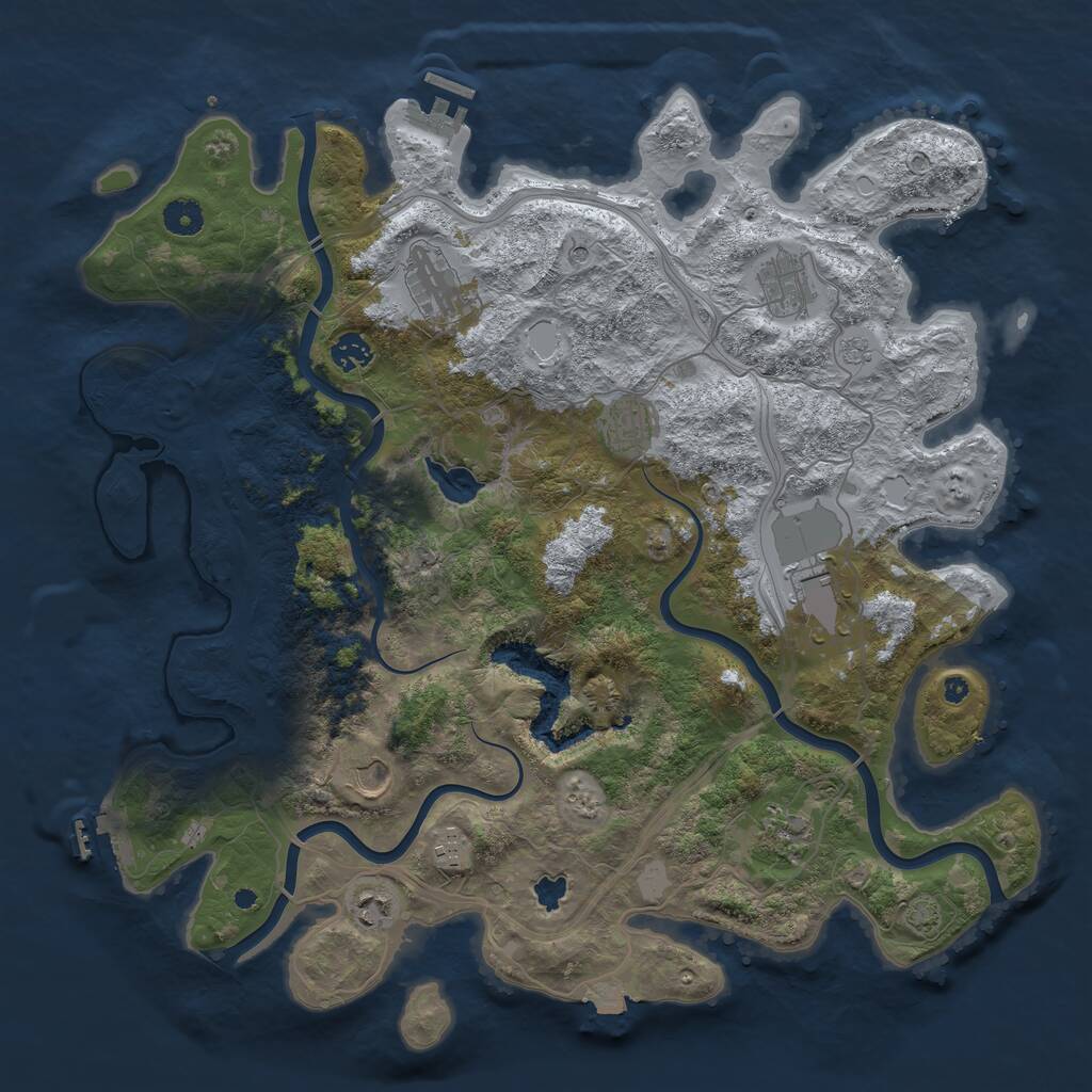 Rust Map: Procedural Map, Size: 4250, Seed: 1549108946, 15 Monuments