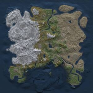 Thumbnail Rust Map: Procedural Map, Size: 4500, Seed: 56432168, 17 Monuments