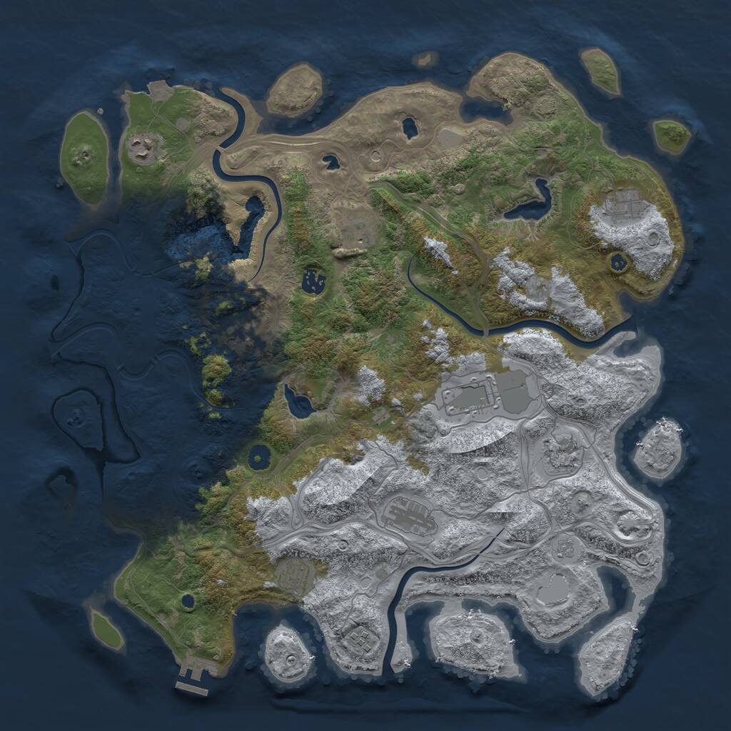 Rust Map: Procedural Map, Size: 4500, Seed: 220224, 15 Monuments