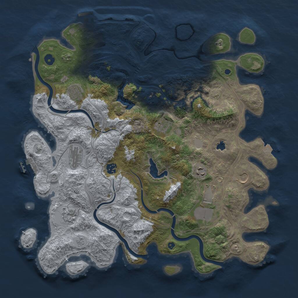 Rust Map: Procedural Map, Size: 4250, Seed: 922136, 15 Monuments