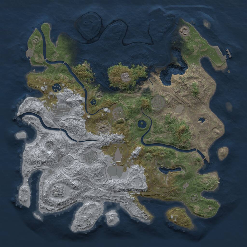 Rust Map: Procedural Map, Size: 4250, Seed: 442159, 15 Monuments