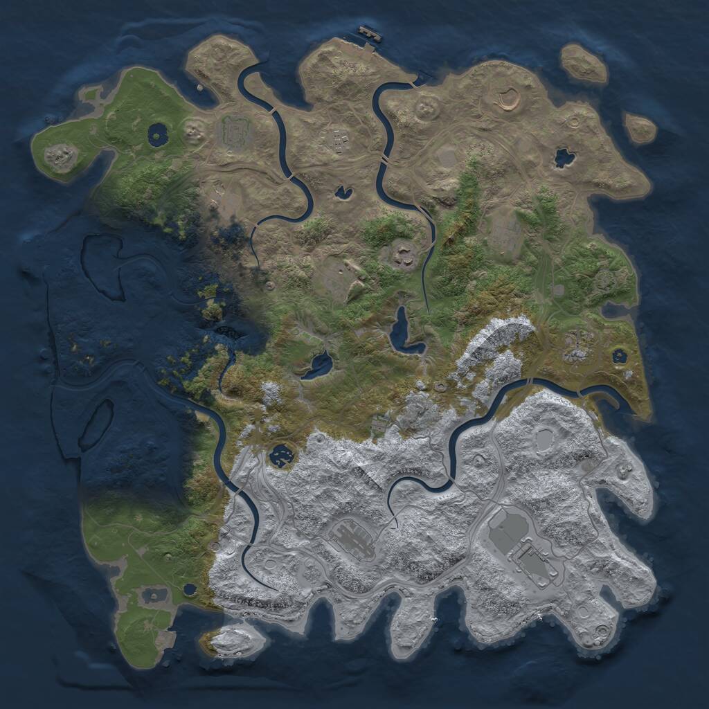 Rust Map: Procedural Map, Size: 4750, Seed: 924593, 17 Monuments